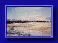 Thumbnail Turning south on road to Qumran and Masada - Palm trees off road